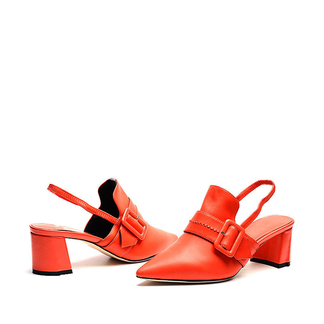 [RedLoafer]欧美风方扣牛皮革半凉鞋(尺码标准)
编号：A3861B1A76